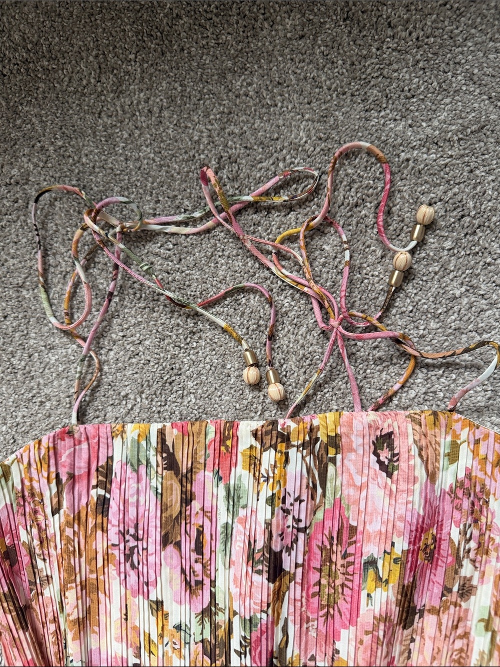 Zimmermann Golden Pleated floral slip dress, size 3, NWT - Picture 8 of 16